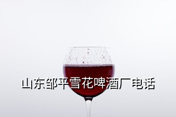 山東鄒平雪花啤酒廠電話