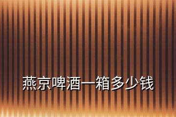 燕京啤酒一箱多少錢