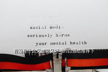 有沒(méi)有什么又便宜又好喝的白酒給推薦下