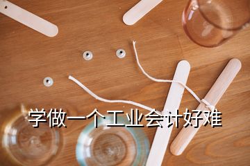 學做一個工業(yè)會計好難