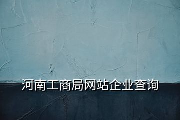 河南工商局網(wǎng)站企業(yè)查詢