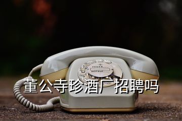 董公寺珍酒廠招聘嗎