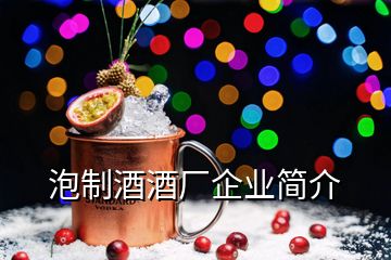 泡制酒酒廠企業(yè)簡(jiǎn)介