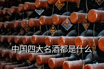 中國(guó)四大名酒都是什么