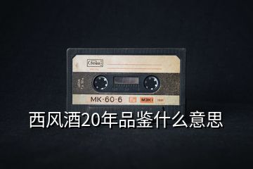 西風酒20年品鑒什么意思