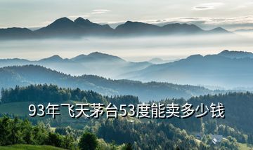 93年飛天茅臺(tái)53度能賣多少錢