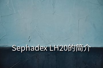 Sephadex LH20的簡介