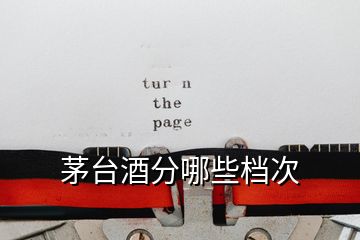 茅臺(tái)酒分哪些檔次