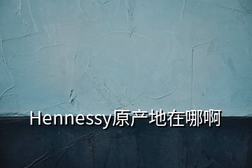 Hennessy原產(chǎn)地在哪啊