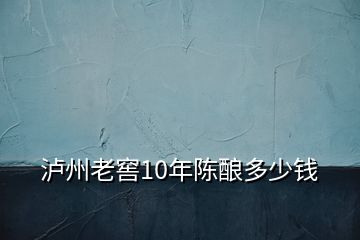 瀘州老窖10年陳釀多少錢