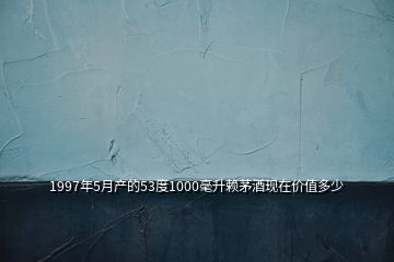 1997年5月產(chǎn)的53度1000毫升賴茅酒現(xiàn)在價值多少