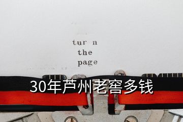 30年蘆州老窖多錢