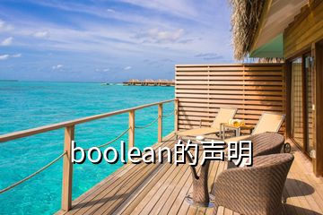 boolean的聲明