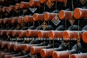 Louis wann 路易世家 酒精度40 2004729灌裝 700ML vsop 因為是