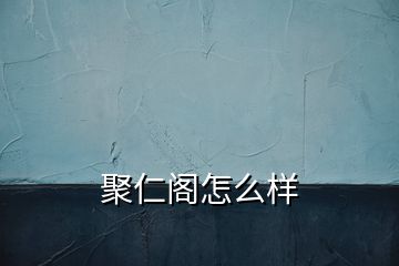 聚仁閣怎么樣