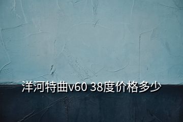 洋河特曲v60 38度價格多少