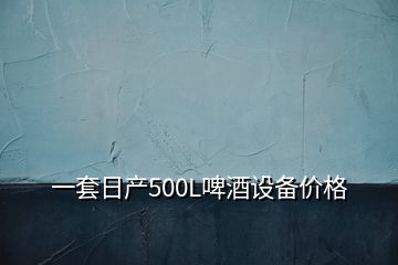 一套日產(chǎn)500L啤酒設(shè)備價格