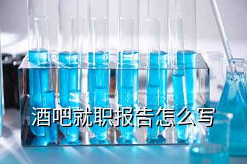 酒吧就職報告怎么寫