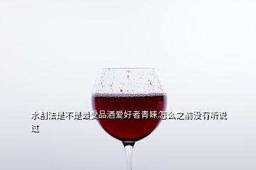 水割法是不是最受品酒愛好者青睞怎么之前沒有聽說過