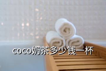 coco奶茶多少錢一杯