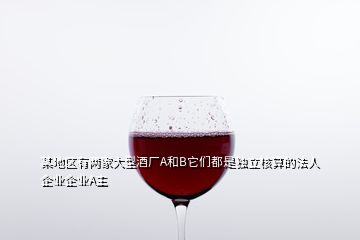 某地區(qū)有兩家大型酒廠A和B它們都是獨(dú)立核算的法人企業(yè)企業(yè)A主