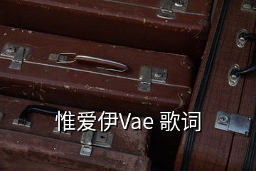 惟愛伊Vae 歌詞