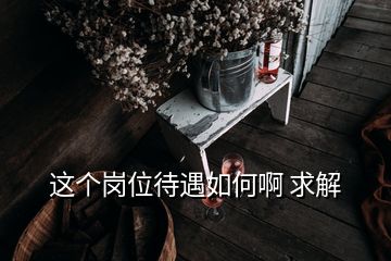 這個崗位待遇如何啊 求解