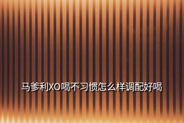 馬爹利XO喝不習(xí)慣怎么樣調(diào)配好喝