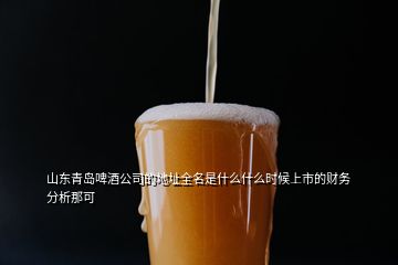 山東青島啤酒公司的地址全名是什么什么時(shí)候上市的財(cái)務(wù)分析那可