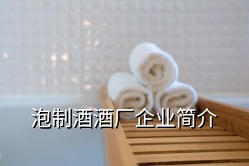 泡制酒酒廠企業(yè)簡(jiǎn)介