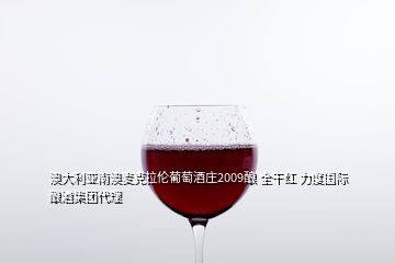 澳大利亞南澳麥克拉倫葡萄酒莊2009釀 全干紅 力度國際釀酒集團代理