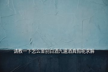 請(qǐng)教一下怎么鑒別白酒九暹酒真假呢求解