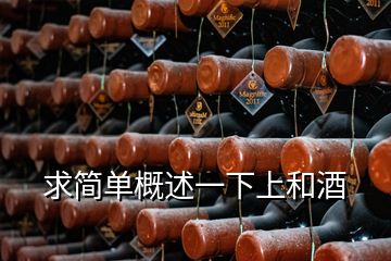 求簡(jiǎn)單概述一下上和酒