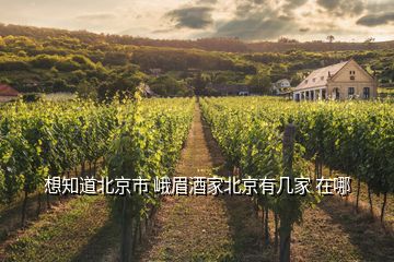 想知道北京市 峨眉酒家北京有幾家 在哪