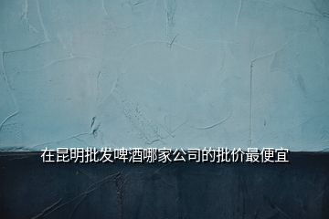 在昆明批發(fā)啤酒哪家公司的批價最便宜