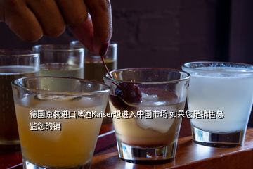 德國原裝進(jìn)口啤酒Kaiser想進(jìn)入中國市場(chǎng) 如果您是銷售總監(jiān)您的銷