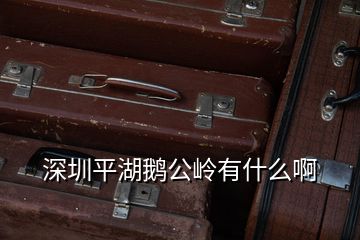 深圳平湖鵝公嶺有什么啊