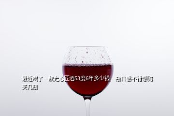 最近喝了一款走心匠酒53度6年多少錢一瓶口感不錯想購買幾瓶