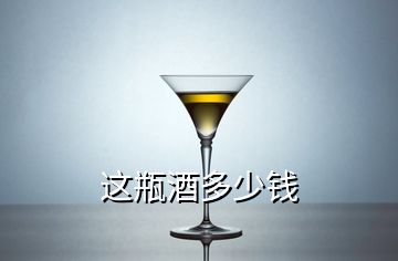 這瓶酒多少錢