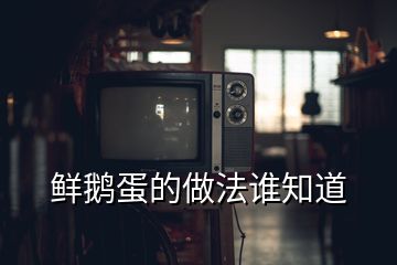 鮮鵝蛋的做法誰知道