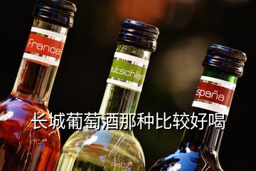 長城葡萄酒那種比較好喝