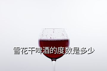 雪花干啤酒的度數(shù)是多少