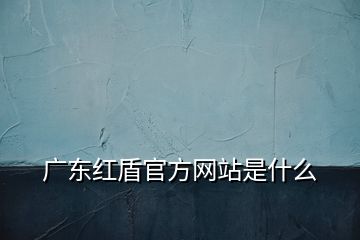 廣東紅盾官方網(wǎng)站是什么