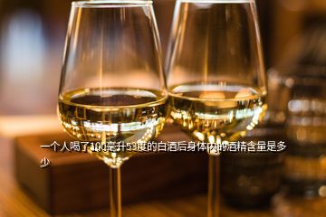 一個人喝了100毫升53度的白酒后身體內(nèi)的酒精含量是多少