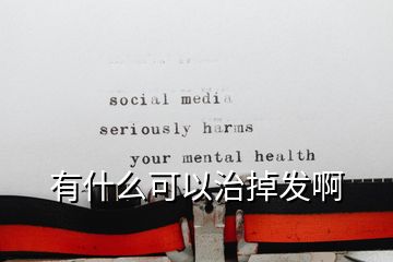 有什么可以治掉發(fā)啊