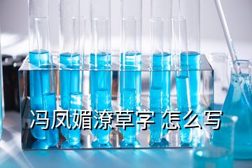 馮鳳媚潦草字 怎么寫(xiě)