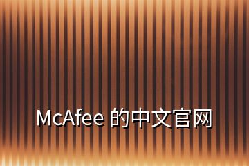 McAfee 的中文官網(wǎng)