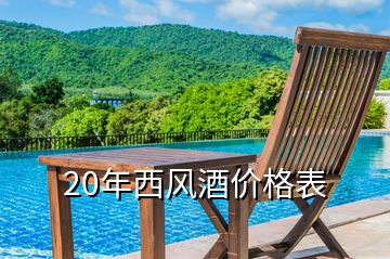 20年西風(fēng)酒價(jià)格表