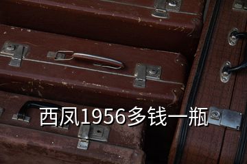 西鳳1956多錢(qián)一瓶