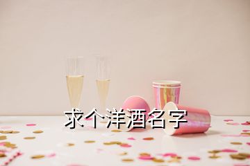 求個洋酒名字